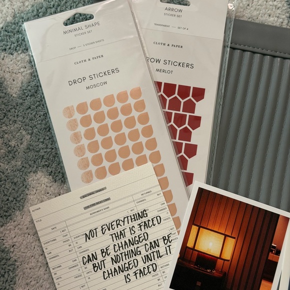 Cloth & Paper Gray Ribbed Planner Folio - Picture 2 of 7